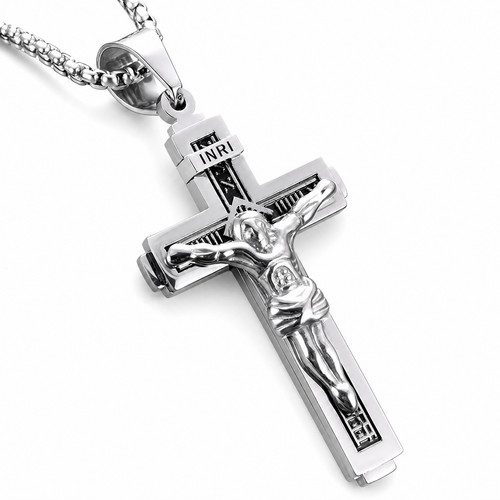 Kreuz halskette edelstahl - halskette,