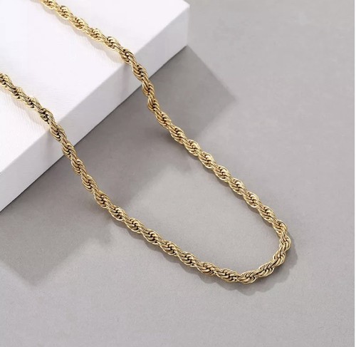 Kordelkette gold halskette - kordelkette,