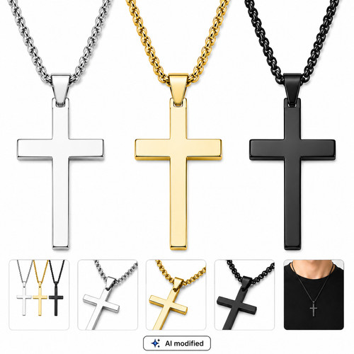 Halskette kreuz anhänger - halskette,