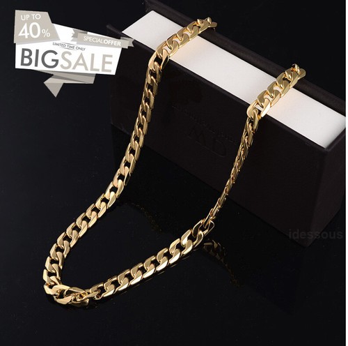 Goldkette 7mm herren 60cm lang - goldkette,